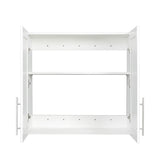 Wall-mounted Storage Cabinet w/ 2 Doors for Kitchen & Bathroom, White