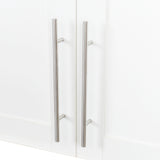Wall-mounted Storage Cabinet w/ 2 Doors for Kitchen & Bathroom, White