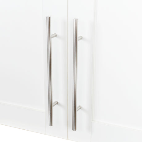 Wall-mounted Storage Cabinet w/ 2 Doors for Kitchen & Bathroom, White