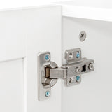 Wall-mounted Storage Cabinet w/ 2 Doors for Kitchen & Bathroom, White
