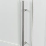 Wall-mounted Storage Cabinet w/ 3 Doors for Kitchen & Bathroom, White