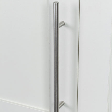 Wall-mounted Storage Cabinet w/ 3 Doors for Kitchen & Bathroom, White