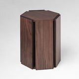 Walnut Hexagonal Stacking Stools (Set of 2) | Modular Side Table & Seat