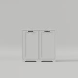 White Tilt-Out Laundry Hamper Cabinet w/ Door & Adjustable Shelves