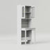 Space-Saving Fold Down Desk with Storage Cabinet Hutch | Modern Secretary Desk