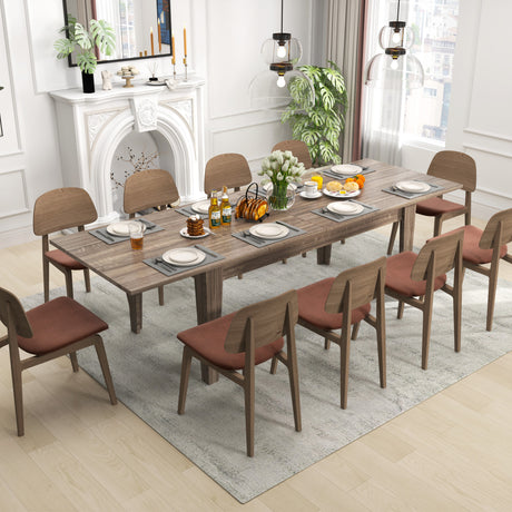 71"-106" Rectangular Extendable Dining Table for 4 - 12 People