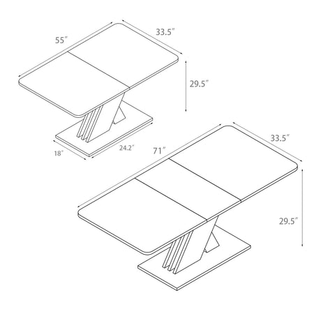 Extendable Dining Table 4-8 Seats for Kitchen & Dining Room | Joysource