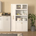 71" Tall Kitchen Pantry Cabinet with Pull Out Shelves and Glass Doors | Multifunctional