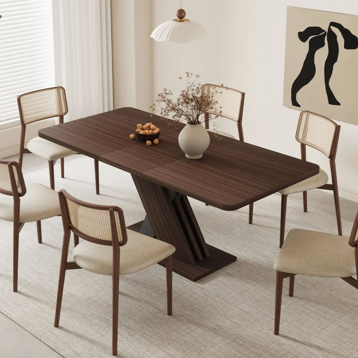 Extendable Dining Table 4-8 Seats for Kitchen & Dining Room | Joysource