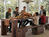 Extendable Dining Table & Bench Set | Seats 2–12, Space-Saving & Self-Storing, Solid Wood