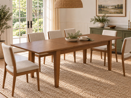 Rectangular Extendable Dining Table Seats 4 - 12, 71"-106"