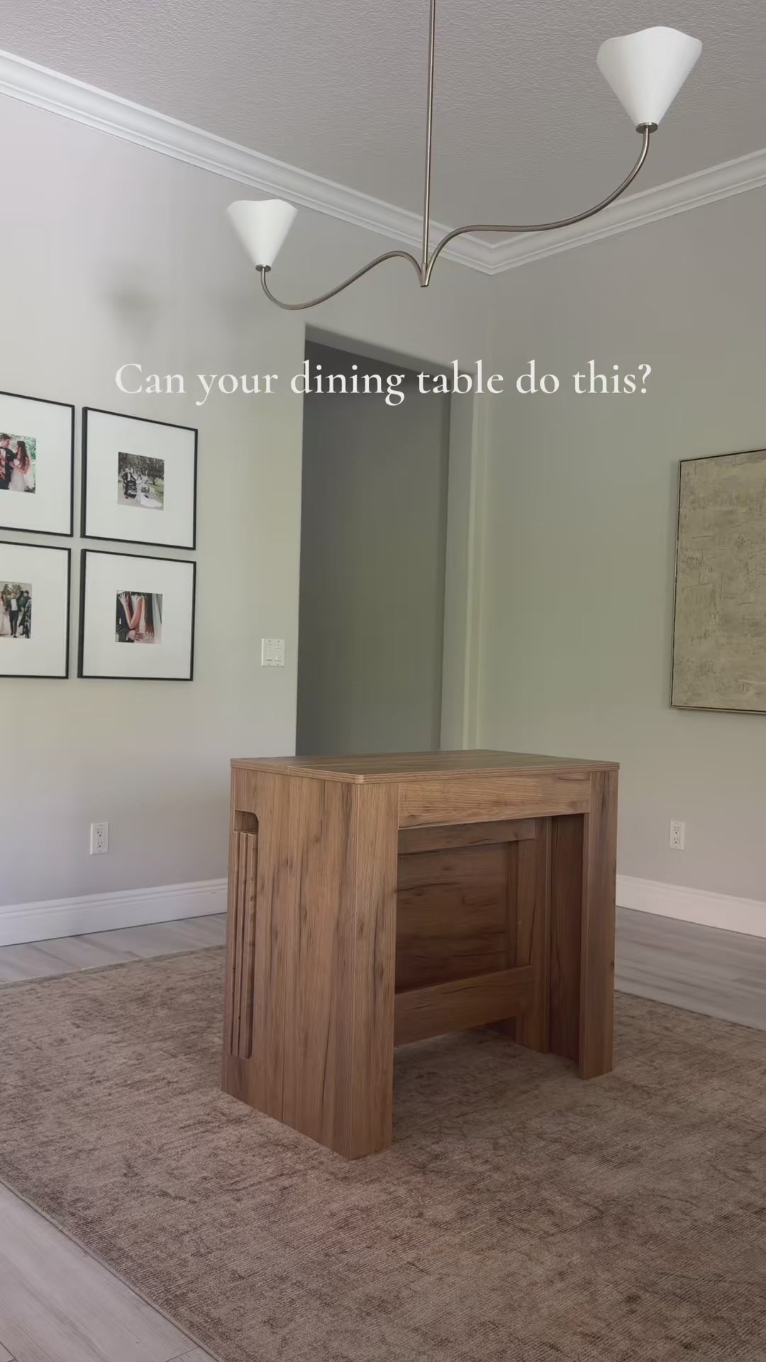 Space-Saving Extendable Console Table Seats 2 - 8, 19" to 78" | Transformer Dining Table