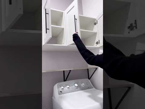 Wall-Mounted Stackable Storage Cabinet w/ Adjustable Shelves & 3 Doors
