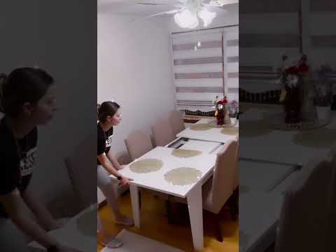Rectangular Extendable Dining Table Seats 4 - 12, 71"-106"