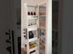 71" Tall Freestanding Kitchen Pantry Cabinet with Pull-Out Shelves & Glass Door