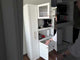 71" Tall Kitchen Pantry Cabinet with Pull Out Shelves and Glass Doors | Multifunctional