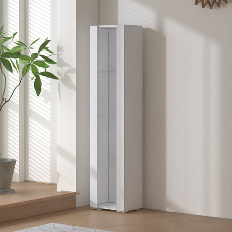 Narrow Storage Cabinet with Aluminum Strip Lamp | Display Cabinet