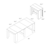 Space-Saving Extendable Console to Dining Table Seats 2 - 8 | Transforms 19" to 78"