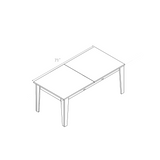71"-106" Rectangular Extendable Dining Table for 4 - 12 People