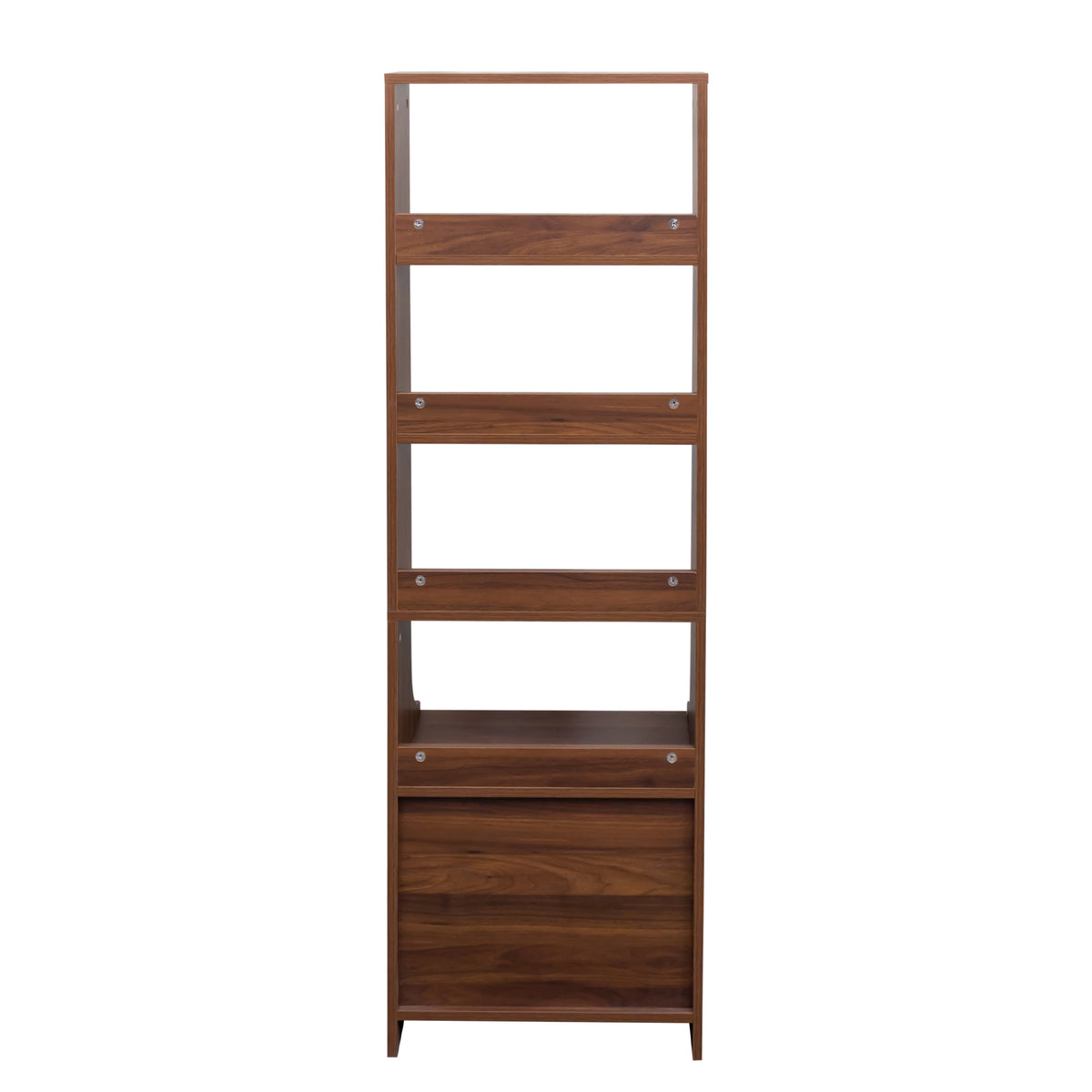 5-Tier Tall Nightstand with 2 Drawers for Bedroom, Home Office | Bookshelf
