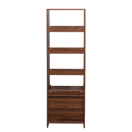 5-Tier Tall Nightstand with 2 Drawers for Bedroom, Home Office | Bookshelf