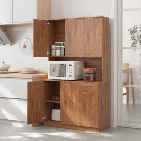 71" Tall Storage Cabinet for Kitchen, Living Room, Office | Kitchen Pantry