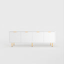 71" TV Stand w/ Storage Cabinet & Adjustable Shelves | Modern Credenza