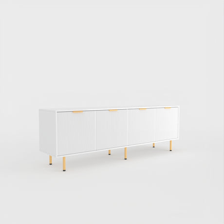 71" TV Stand w/ Storage Cabinet & Adjustable Shelves | Modern Credenza