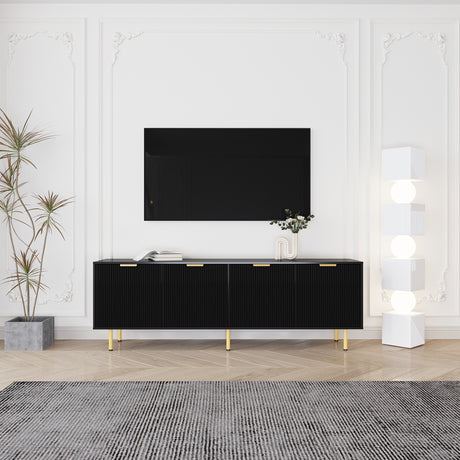 71" TV Stand w/ Storage Cabinet & Adjustable Shelves | Modern Credenza