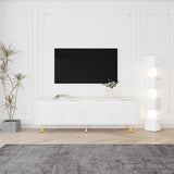 71" TV Stand w/ Storage Cabinet & Adjustable Shelves | Modern Credenza