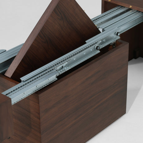 Joysource Transforming Dining Set - Solid Wood Extendable Table & Expandable Bench