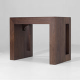 Joysource Transforming Dining Set - Solid Wood Extendable Table & Expandable Bench