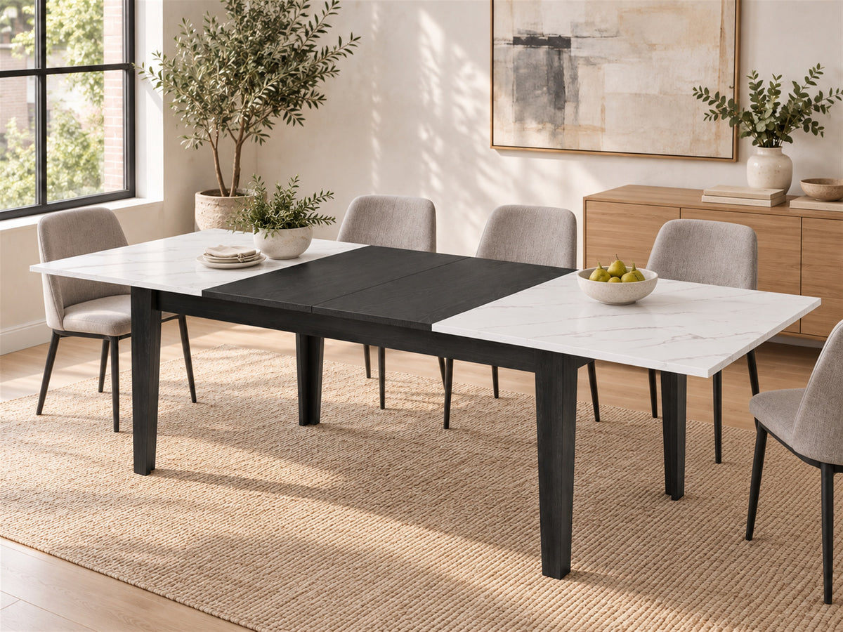 Rectangular Extendable Dining Table Seats 4 - 12, 71"-106"