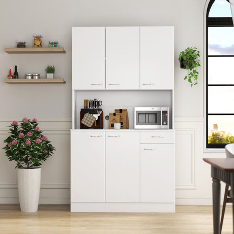 71" Tall Storage Cabinet for Kitchen, Living Room, Office | Kitchen Pantry