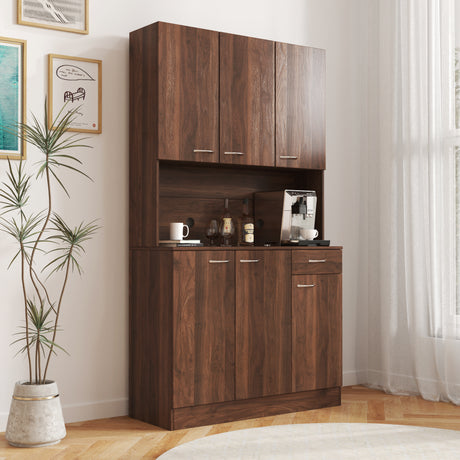 71" Tall Storage Cabinet for Kitchen, Living Room, Office | Kitchen Pantry