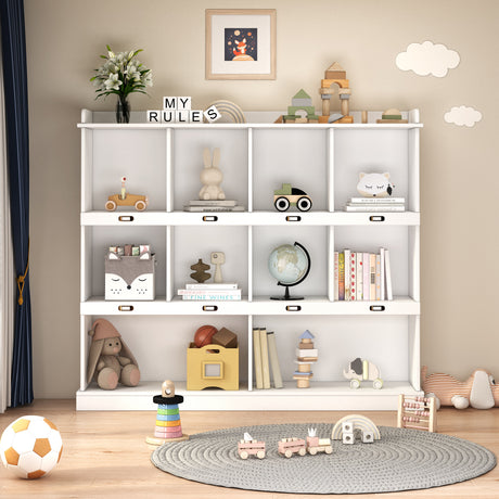 Bookcase w/ 10 Cubby Holes for Storage and Display | 47" Tall