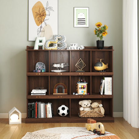Bookcase w/ 10 Cubby Holes for Storage and Display | 47" Tall